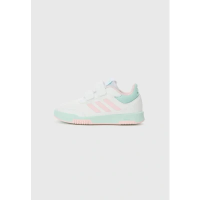 Image de adidas Tensaur Hook and Loop Shoes Chaussures de Course, FTWR White Semi Flash Aqua Clear Pink, 21 EU