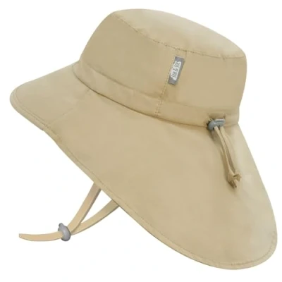 Image de Jan and Jul Chapeau de soleil respirant et réglable avec rabat cou pour enfant, Kaki olive, 0 6 mois