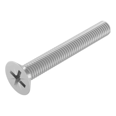 Image de SECCARO Lot de 20 vis à tête fraisée M6 x 45 mm en acier inoxydable V2A VA A2 DIN 965 Phillip/PZ Filetage complet
