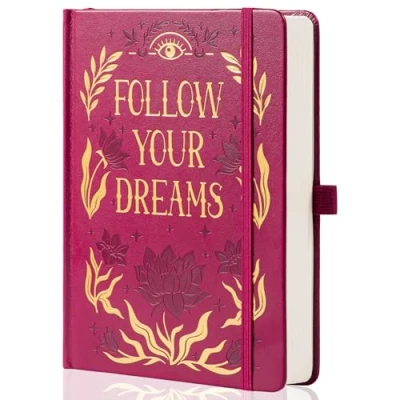 Image de MGGAO Bullet Dotted Notebook for Women Men, 190 Numbered Pages Journal, A5 Butterfly Floral Journals Writing, Aesthetic Notebooks, Work School Note Taking, 5.4« x 8.4 ».