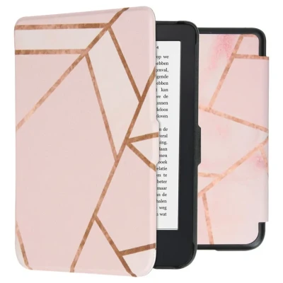 Image de Coque à rabat IMOSHION Kobo Clara 2E Simili cuir Rose Design Slim Hard