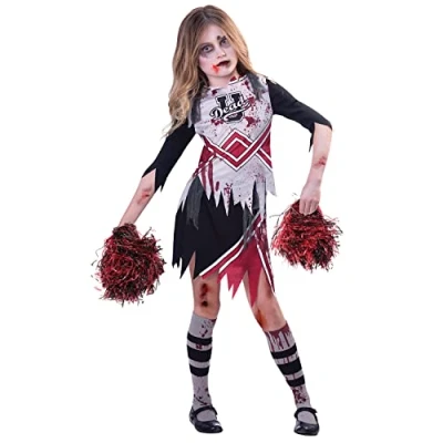 Image de amscan 9902961 Désguisements Rouge Zombi Majorette Pour Enfants Filles 7 8 Années