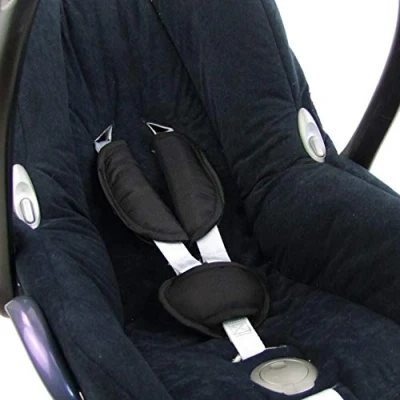 Image de BAMBINIWELT Lot de coussinets ceinture universels pour siège auto et Compatible avec Maxi Cosi Cybex (noir)