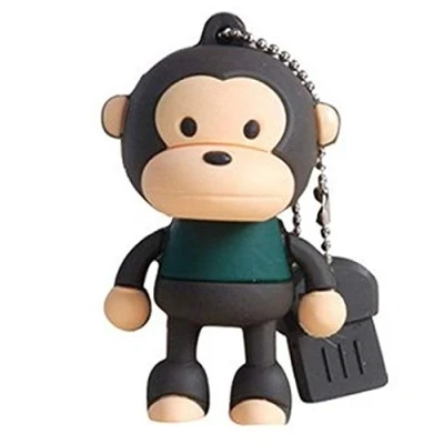 Image de Ulticool Singe 16 GB USB Monkey Flash Drive Go Mémoire Stick Stockage de Données Clé Brun Blanc Vert
