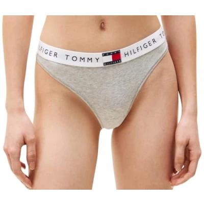 Image de Tommy Hilfiger Classic Thong String, Femme, Taille: 38, Light grey heather