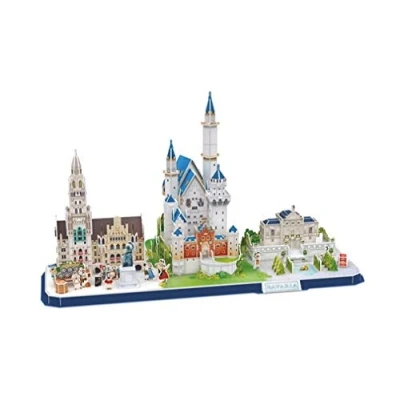Image de Revell 3D Puzzles Puzzle 001143 Skyline Bavaroise Monuments à Construire, 143, Blanc