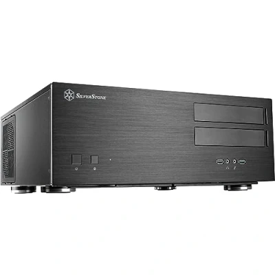 Image de SilverStone Technology SST GD08B Grandia Boîtier PC HTPC ATX, Haute Performance du Flux d&#039;air Silencieux, Noir