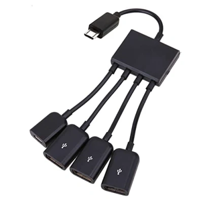 Image de YC Adaptateur micro USB/OTG avec double port pour téléphones et tablettes Samsung Galaxy S5, S4, S3, Note 2, 3, 4