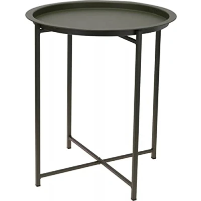 Image de Pro Garden Table d&#039;appoint 46,2 x 52,5 cm vert acier