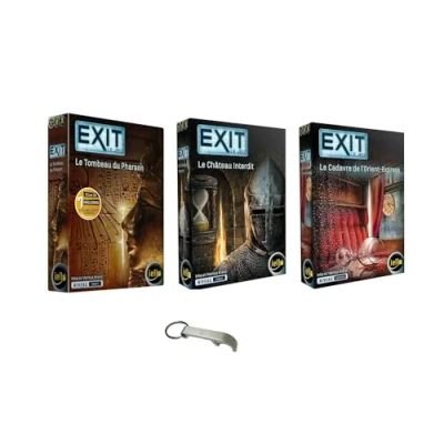 Image de Lot Exit Niveau Experts Le Tombeau du Pharaon + Château Interdit Cadavre De L&#039;Orient Express Version Française 1 Décapsul EUR Blumie