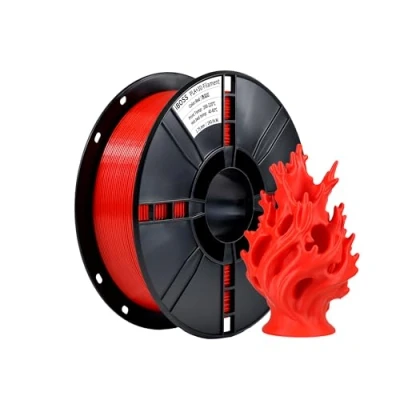 Image de PLA Plus (PLA+) Filament 3D 1,75 mm pour imprimante Plus, précision dimensionnelle +/ 0,02 mm, bobine de 1 kg (2,2 LBS) d&#039;impression 3D, rouge