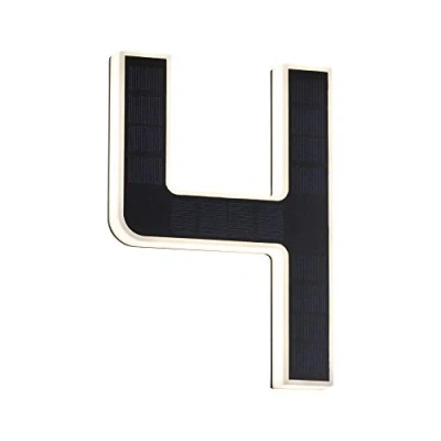 Image de Paulmann 79845 Numéro de Maison LED 4 IP44 Batterie remplaçable Blanc Chaud avec 1 Lampe Solaire Noire en Plastique 0,2 W 3000 K