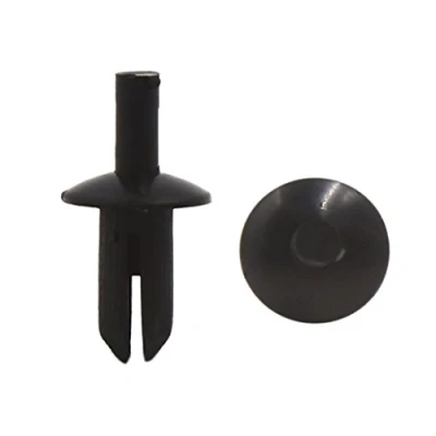 Image de sourcing map 20 pcs 5mm diamètre rivets plastique trou fixation projection agrafes retenue noir