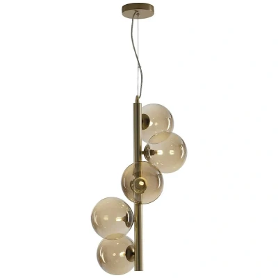 Image de Eco Light Suspension Neptun verticale à 5 lampes noir