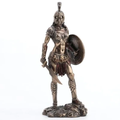 Image de Veronese Design Statue amazonienne en Armure de Combat Finition Bronze