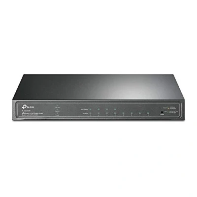 Image de TP Link JetStream TL SG2008P commutateur réseau Géré L2/L2+ Gigabit Ethernet (10/100/1000) Connexion Ethernet, supportant l&#039;alimentation via ce port (PoE) Noir Neuf