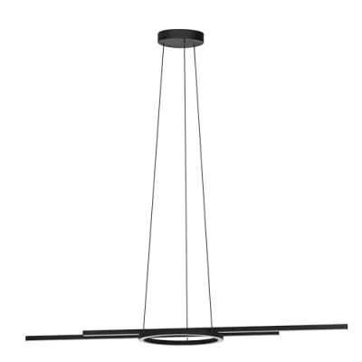 Image de Eglo connect.z Suspension luminaire LED connectée Zillerio Z, lampe suspendue ZigBee, application et commande vocale Alexa, blanc chaud froid, lustre en métal noir, dimmable