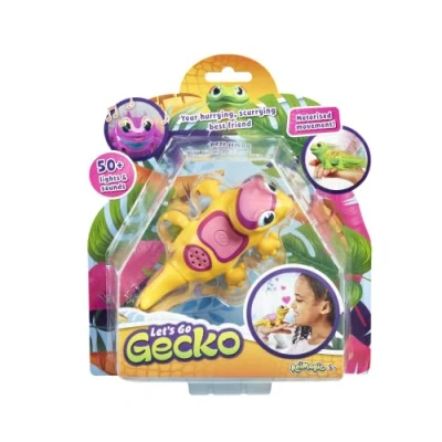 Image de Animagic Let&#039;s Go Gecko Jaune Ton Nouvel Ami Animal Interactif Jouet Electronique Compagnon Doux A Partir de 5 Ans Plus 50 Lumières et Sons Amusants