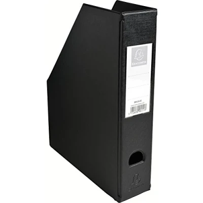 Image de Exacompta Réf. 90151E Porte revue en PVC Dos de 7 cm livrés à plat Dimensions 31,5 x 23,5 Pour documents au format A4 Couleur Noir
