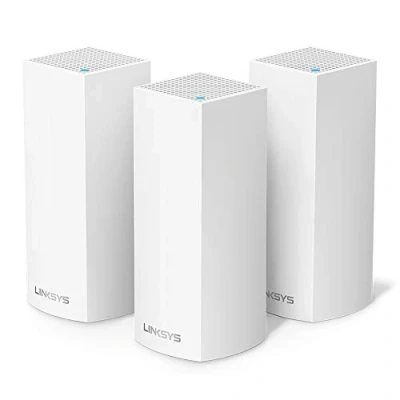 Image de Linksys WHW0303 Velop Tri Band Whole Home Mesh Wi Fi System (AC6600 Router/Extender for Seamless Coverage, Parental Controls, Compatible with Alexa, Covers up to 6,000 sq ft, White, Pack of 3)