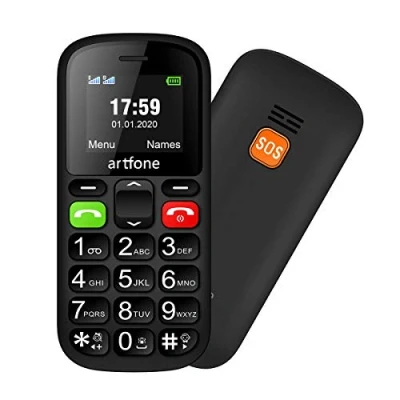 Image de artfone CS181 Téléphone Portable Senior Débloqué, 2G GSM Clapet avec Grandes Touches Big Volume Bouton SOS Écran de 1,8 Pouces Radio FM Haut Parleur Boîte Torche Batterie 1000mAh Bleu