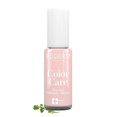 Image de PODERM MYCOSE Ongles Vernis Couleur Rose TEA TREE Prévention &amp; Traitement des Jaunes/Abîmés SOIGNE COLORE Soin professionnel pied/main Facile/rapide Swiss Made