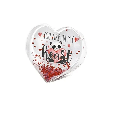 Image de Legami Cadre photo avec paillettes, 10 x 9 cm, en PC et liquide, Variante Red Glitter, de table, une photographie remplaçable incluse, petit