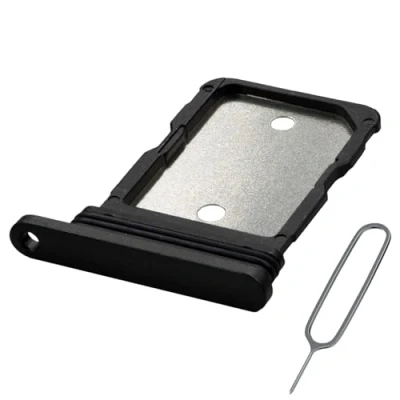 Image de MMOBIEL Support Carte SIM Double Compatible avec Google Pixel 7a Remplacement de Tiroir Dual Outil Éjection Inclus et Anneau en Caoutchouc Imperméable Noir