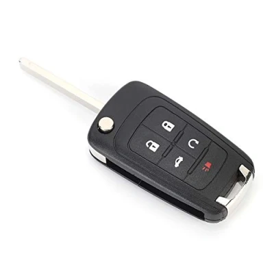 Image de Clé Shell 5 Boutons Flip Key Fob Case Cover Remplacement Fit pour Camaro 2010 2013