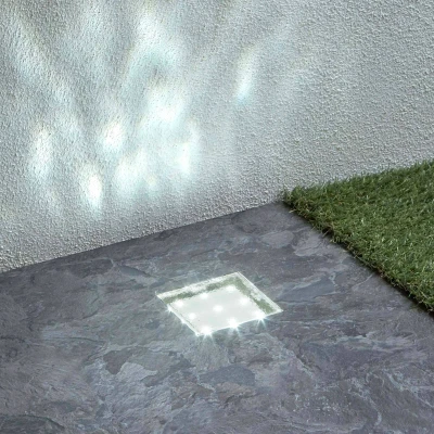 Image de Searchlight Luminaire encastré dans le sol LED Walkover, IP68 8x8cm