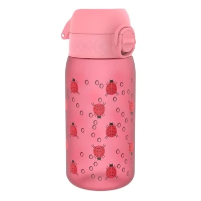 Image de ION8 Gourde Enfant, 350 ml, Anti Fuite, Facile à Ouvrir, Verrouillage Sécurisé, Lavable en Lave Vaisselle, Sans BPA, Poignée de Transport, Nettoyer, Carbone Neutre, Motif Coccinelles