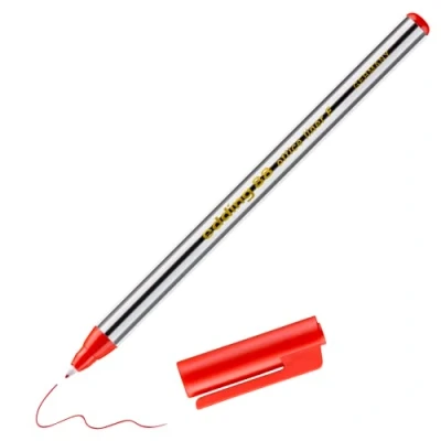 Image de edding 88 Feutre fin Rouge 1 stylo Pointe ronde,6 mm pour une écriture fine et précise, souligner, dessiner le bureau, l&#039;école la maison
