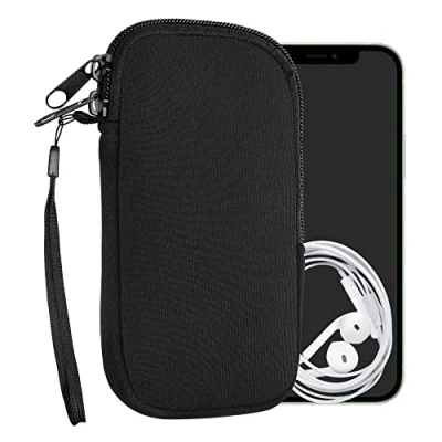 Image de kwmobile Housse Universelle Smartphone Pochette de Protection 14,4 x 8,3 cm pour téléphone Portable S 4,5&quot; en néoprène Noir