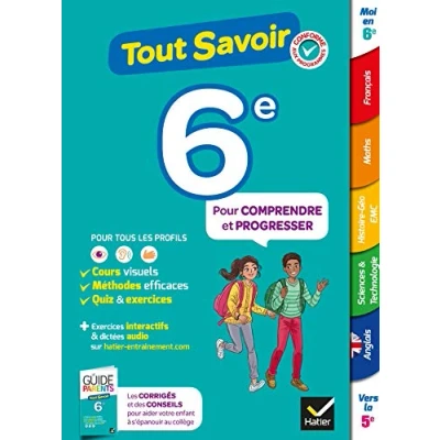 Image de Tout savoir 6e en un: cours, méthodes et exercices dans toutes les matières Livre d’occasion Correct