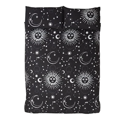 Image de Rapport Home Celestial Parure de lit 2 pièces en Polycoton Noir