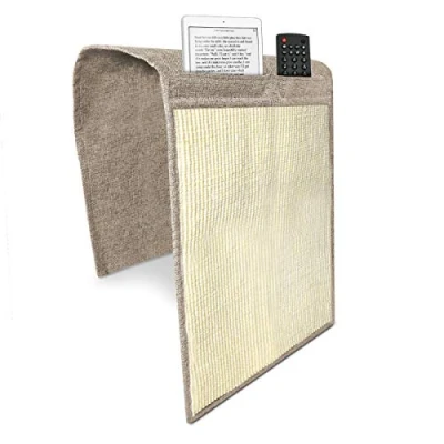 Image de Navaris Tapis griffoir pour Chats Protection canapé Meuble Sol en sisal et Lin 128 x 45 cm avec Compartiments Adapté Chaton Chien