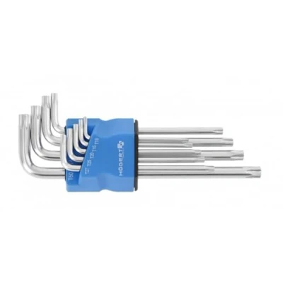 Image de Hogert Technik HT1W830 Ensemble de tournevis coudés TT10, TT15, TT20, TT25, TT27, TT30, TT40, TT45, TT50 Acier d&#039;outil 9