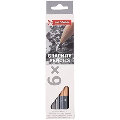 Image de ROYAL TALENS Etui de 6 Crayons Graphite Art Creation Corps Rond HB, B, 2B, 4B, 6B, 8B