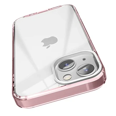 Image de elago Coque Hybride Transparente Compatible avec iPhone 13 (6.1&quot;), Technologie PC + TPU, Étui Anti Jaunissant, Protection Complète du Corps Pare Chocs Antichoc (Rose)