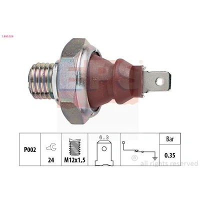 Image de EPS 1.800.026 Sonde De Pression d&#039;Huile M12x1,5 Made in Italy OE Equivalent BMW: 3 Berline, 5 Cabriolet, MERCEDES BENZ: Classe V