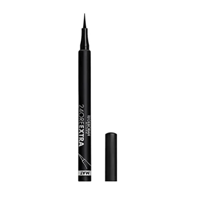 Image de Deborah Milano Eyeliner 24 heures supplémentaires, stylo pour eye liner imperméable à longue tenue et sans transfert, donne un fini mat précis intense aux yeux, noir, 1,5 gr
