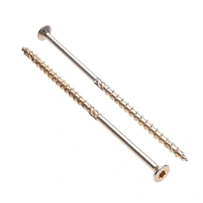 Image de Vis à Bois Tete Plate Keple 8 mm x 140 Torx Autotaraudeuses pour et Traverses de Chemin Longues Assemblage Construction Lot 50 pièces