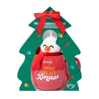 Image de Mr. Wonderful Set de Mug + porte clés en peluche You are my Xmas comporte un message Noël imprimé