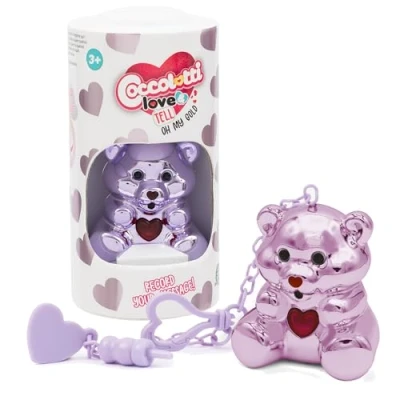 Image de Coccolotti, Ourson intéractif Oh My Gold!, Effets Sonores et Lumineux, Modèle Lilas, Pour les enfants à partir de 3 ans, CCL454