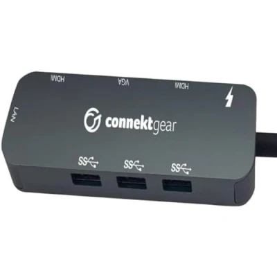 Image de connektgear 25 0101 station d&#039;accueil USB 3.2 Gen 1 (3.1 1) Type C Gris Neuf