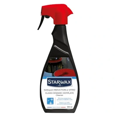 Image de STARWAX Nettoyant Quotidien pour Vitrocéramique et Induction 500ml Idéal Nettoyer les Plaques en Enduction Le Support Brillant Sans Trace