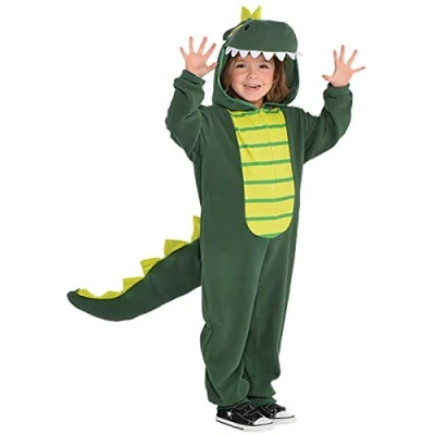 Image de amscan 9902082 Désguisements Dinosaure à Fermeture Éclair Pour Enfants 3 4 Ans