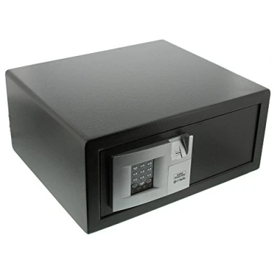 Image de BURG WÄCHTER Coffre fort pour ordinateur portable, serrure à code électronique et reconnaissance d’empreintes digitales, Point Safe, 27,9 l, 16,7 kg, P 3 E FS LAP, Noir