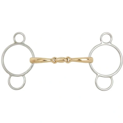 Image de BR Filet Pessoa Brisé Double Anneau Lâche Contact Doux 12 mm Ø Milieu 70 12,5 1 Couleur Gris
