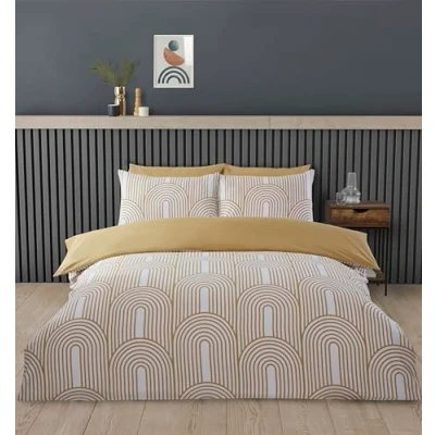 Image de Rapport Home Parure de lit Simple Arches Ocre et Blanc